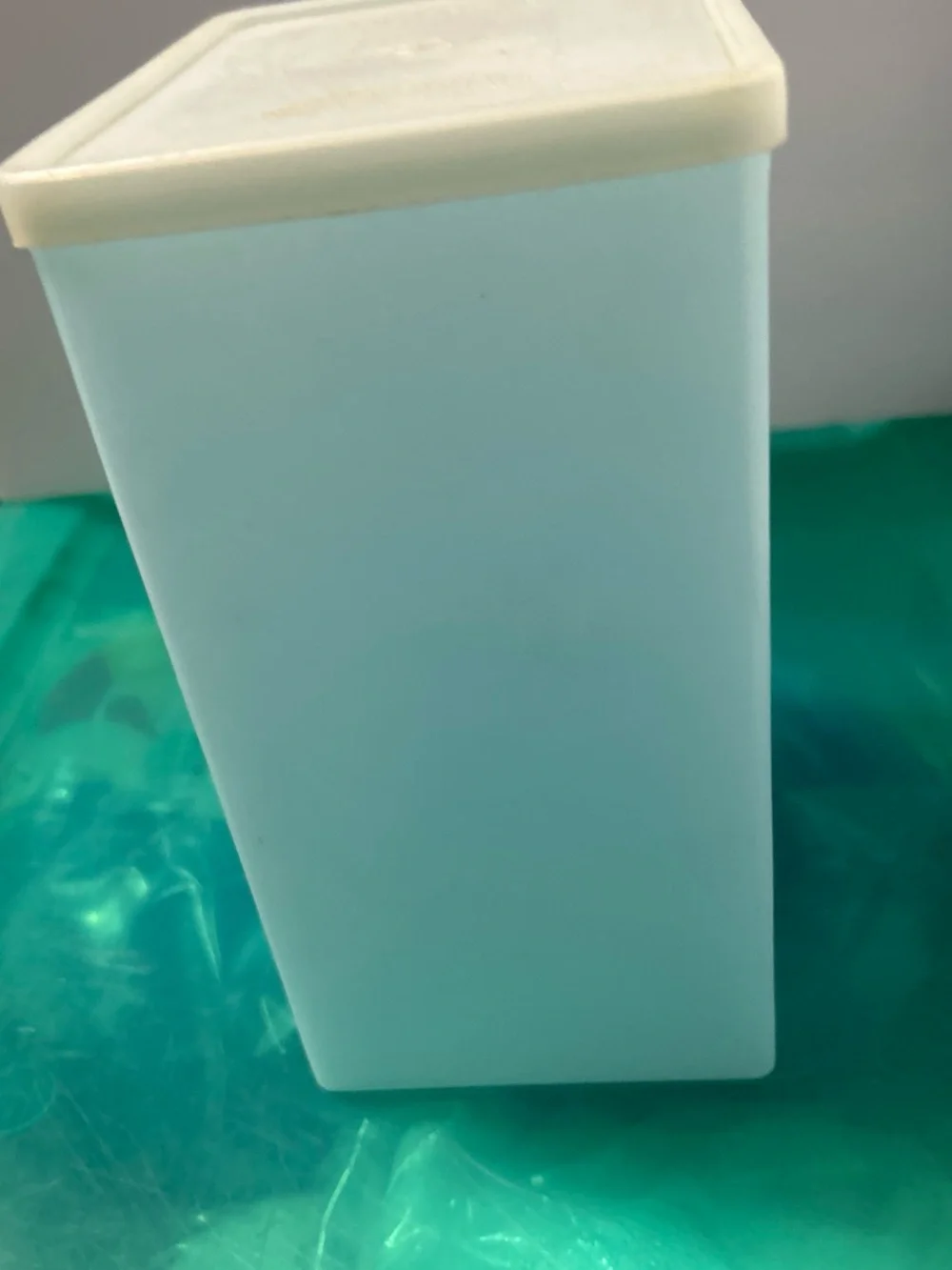 Tupperware Light Blue Container with White Lid